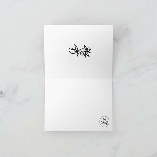 Aangepaste Roze Pioen Bloemige Ontwerp Bedankkaart (Binnen)