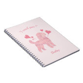 Aangepaste Roze Poedel | Persoonlijk Geschenkagend Notitieboek (Rechterzijde)