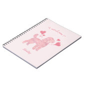 Aangepaste Roze Poedel | Persoonlijk Geschenkagend Notitieboek (Linkerzijde)