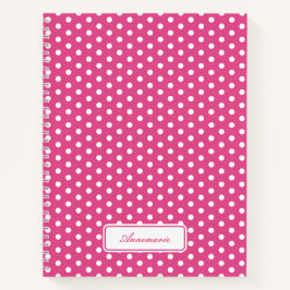 Aangepaste Roze Polka Dot Spiral Notitieboek