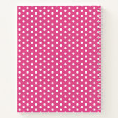 Aangepaste Roze Polka Dot Spiral Notitieboek (Achterkant)