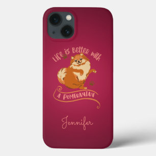 Aangepaste roze pommeraanse overloop Case-Mate iPhone case