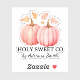 Aangepaste roze pompoen voor Business Cut Sticker