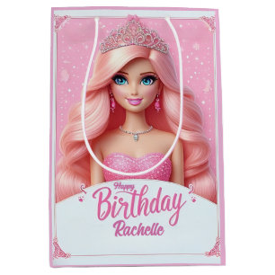 Aangepaste Roze Prinses Gefeliciteerd Medium Cadeauzakje