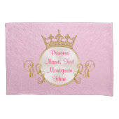Aangepaste roze prinses Pillow-Hoesje set of 1 Kussensloop (Voorkant-Links)