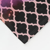 Aangepaste roze Quatrefoil regenboogontsteking Fleece Deken (Hoek)