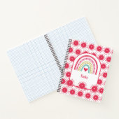 Aangepaste Roze Regenboog Monogram Notitieboek (Binnen)