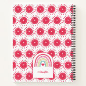 Aangepaste Roze Regenboog Monogram Notitieboek (Achterkant)