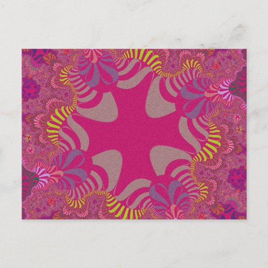 Aangepaste Roze Regenboogkruis Postkaart (Voorkant)