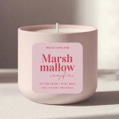 Aangepaste Roze & Rode Kaars Label Sticker