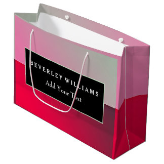 Aangepaste roze rode papiertas groot cadeauzakje