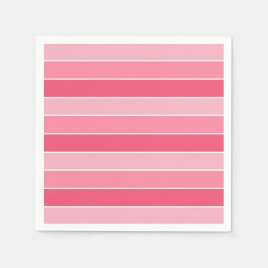 Aangepaste roze rode witte streping blanco Sjabloo Servet (Voorkant)