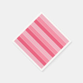 Aangepaste roze rode witte streping blanco Sjabloo Servet (Hoek)