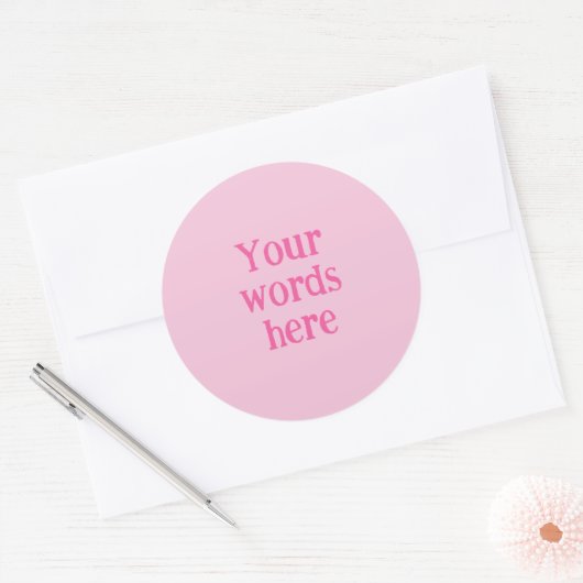 Aangepaste roze ronde Stickers (Envelop)