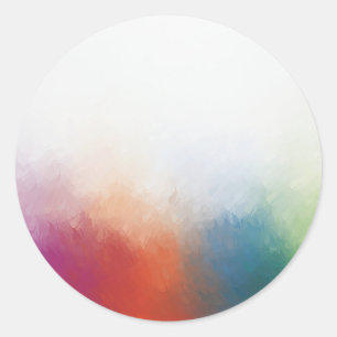 Aangepaste Roze Rood Geel Oranje Blauw Groen Kleur Ronde Sticker