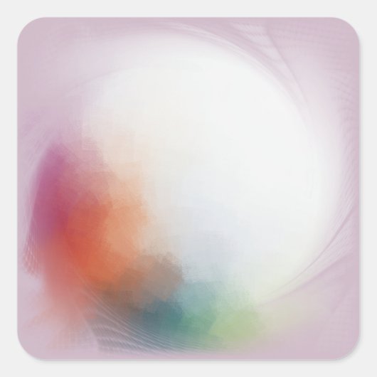 Aangepaste Roze Rood Geel Oranje Blauw Groen Moder Vierkante Sticker (Voorkant)