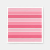 Aangepaste roze rood wit gestreepte lege sjabloon servet (Voorkant)