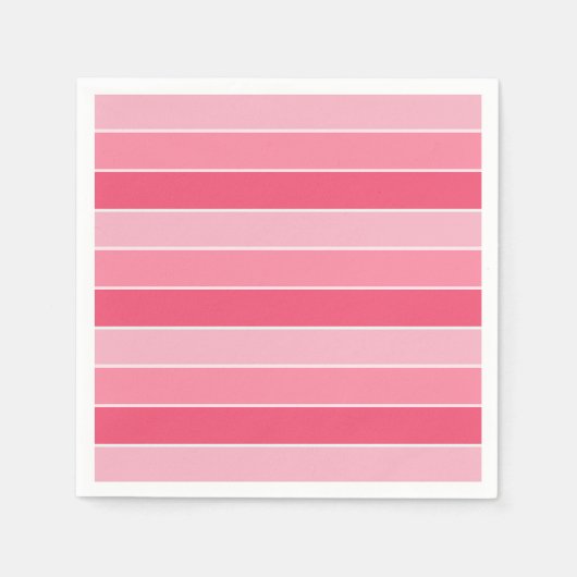 Aangepaste roze rood witte gestreepte lege sjabloo servet (Voorkant)