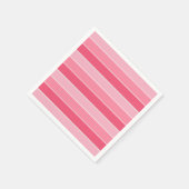 Aangepaste roze rood witte gestreepte lege sjabloo servet (Hoek)