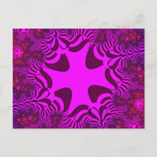 Aangepaste Roze Roos Kruis Ansichtkaart Briefkaart (Voorkant)