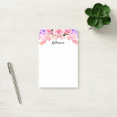 Aangepaste roze roze bloemen Post-it notities Post-it® Notes (Kantoor)