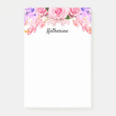 Aangepaste roze roze bloemen Post-it notities Post-it® Notes (Voorkant)