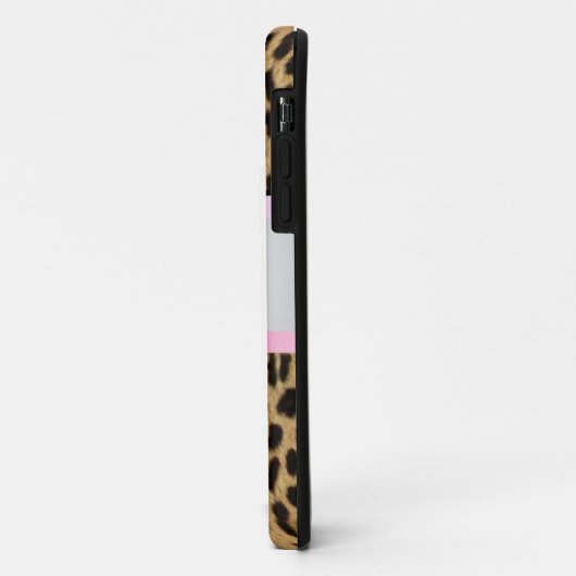 Aangepaste roze roze leopard Pattern Bow Case-Mate iPhone Case (Achterkant/links)