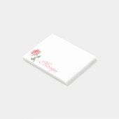 Aangepaste roze roze postit notities post-it® notes (Schuin)