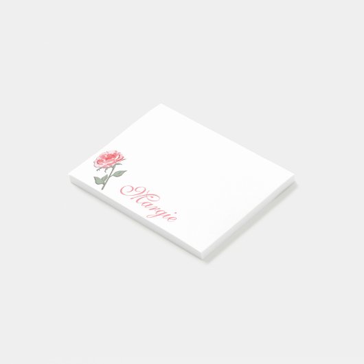 Aangepaste roze roze postit notities post-it® notes (Schuin)