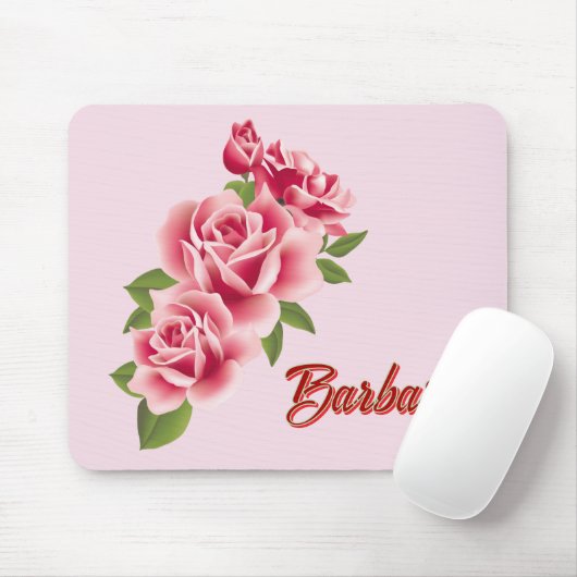 Aangepaste roze roze roze muismat (Met muis)