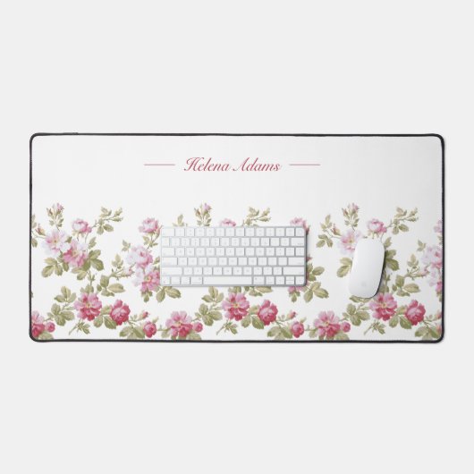 Aangepaste  roze roze roze rand bureaumat (Keyboard & Muis)