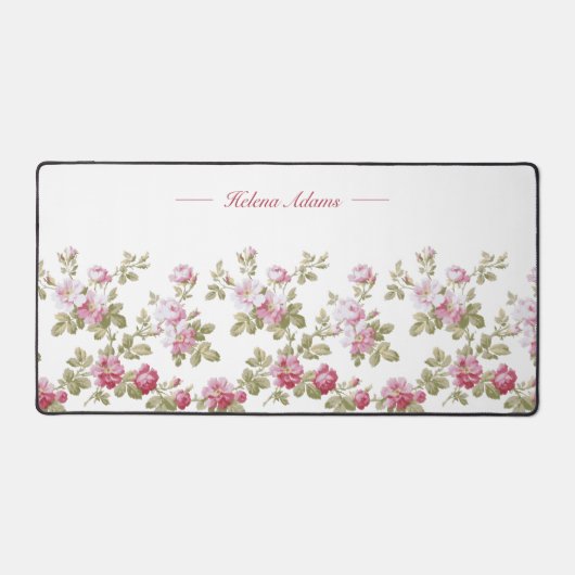 Aangepaste  roze roze roze rand bureaumat (Voorkant)