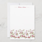 Aangepaste  roze roze roze rand notitiekaartje (Voorkant)