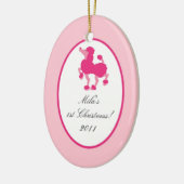 Aangepaste roze roze sierpot Parijs Keramisch Ornament (Links)