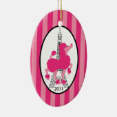 Aangepaste roze roze sierpot Parijs Keramisch Ornament (Rechts)