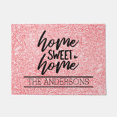 Aangepaste Roze Roze Thuis Thuis Deurmat (Voorkant)