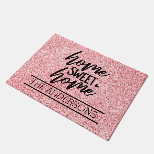 Aangepaste Roze Roze Thuis Thuis Deurmat (Schuin)