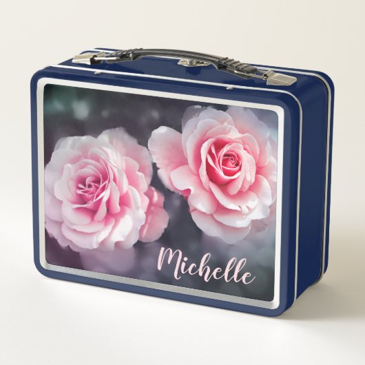 Aangepaste roze rozen Floral foto (Achterkant)