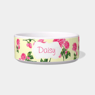 Aangepaste roze rozen kom - crème