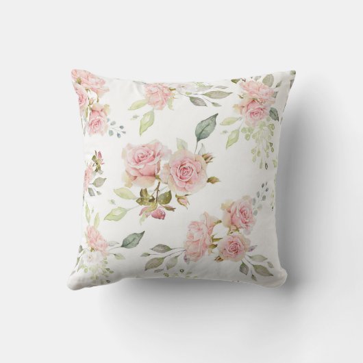 Aangepaste roze rozen kussen (Achterkant)