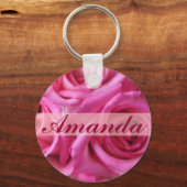 Aangepaste roze rozennaam, Sleutelhanger Initiale (Voorkant)