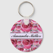 Aangepaste roze rozennaam, Sleutelhanger Initiale (Voorkant)