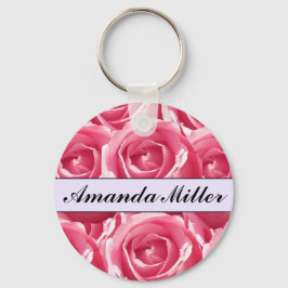 Aangepaste roze rozennaam, Sleutelhanger Initiale