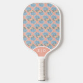 Aangepaste roze schelpen pickleball paddle (Voorkant)