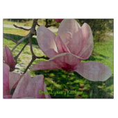 Aangepaste Roze Schotel Magnolia Blossom Snijplank (Voorkant)