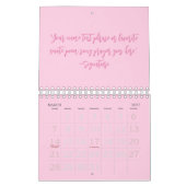 Aangepaste roze script citaat Borst Cancer Awarene Kalender (Mar 2027)