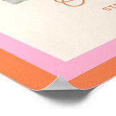 Aangepaste Roze Sinaasappel Foto Afstuderen Welkom Poster (Hoek)