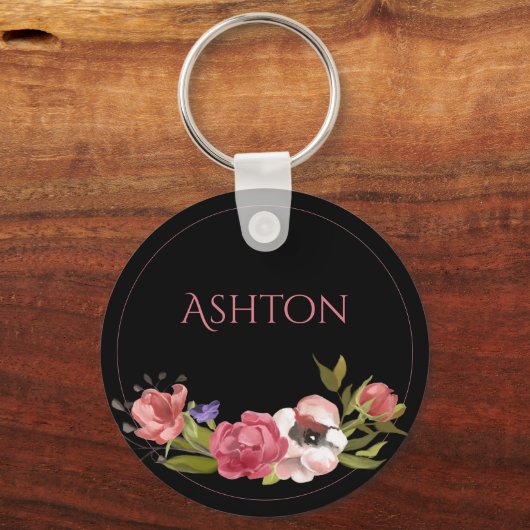 Aangepaste roze Sleutelhanger (Voorkant)