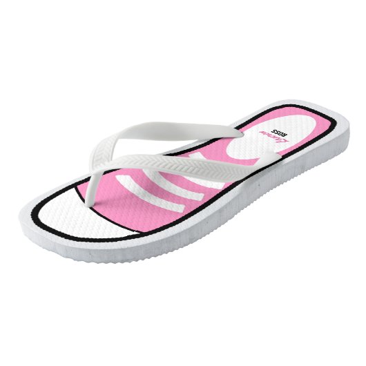 Aangepaste roze Sneakers Teenslippers (Schuin)