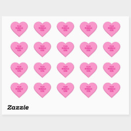 Aangepaste Roze Snoephartjes Hartvormige Gespreksh Hart Sticker